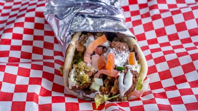Falafel Pita Wrap.