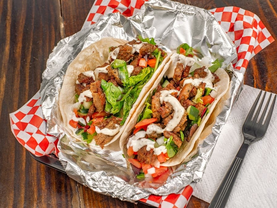 Two Gyro Tacos.