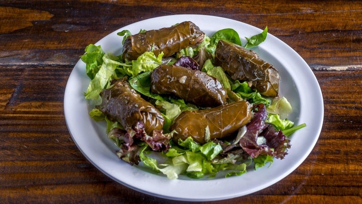 Five Pcs Stuffed Grape Leaves.