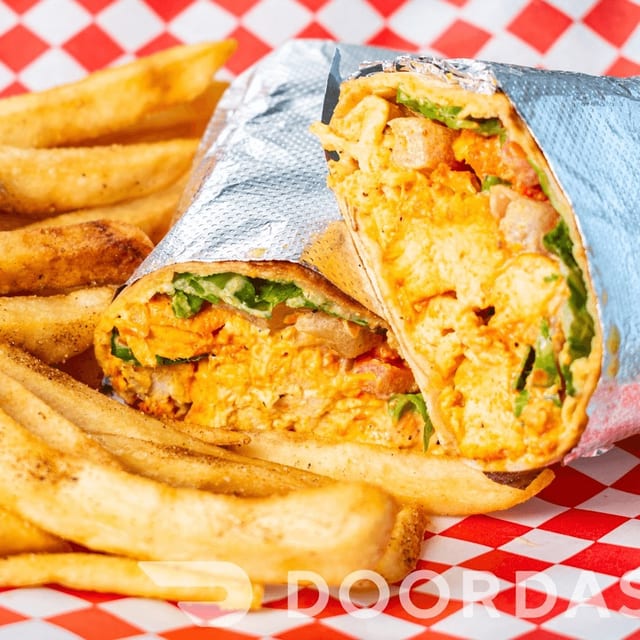 Chicken Shawarma with Fries.