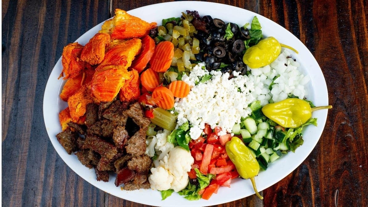 Gyro and Chicken Salad.