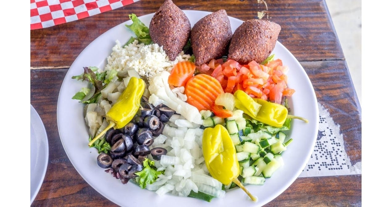 Kibbeh Meatballs Salad.